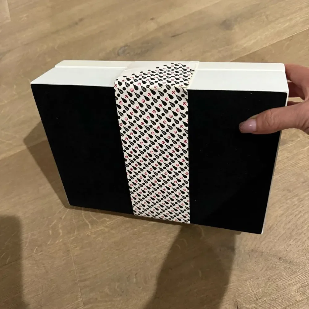 NEW Neiman Marcus Diane Von Furstenberg DVF Black White Jewelry Box